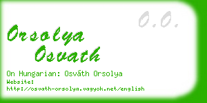 orsolya osvath business card
